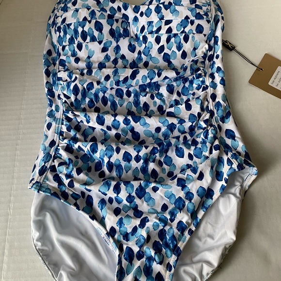 Nip Tuck Swim One Piece Suit NG2976PPB Blue Size 4 New - Picture 6 of 13